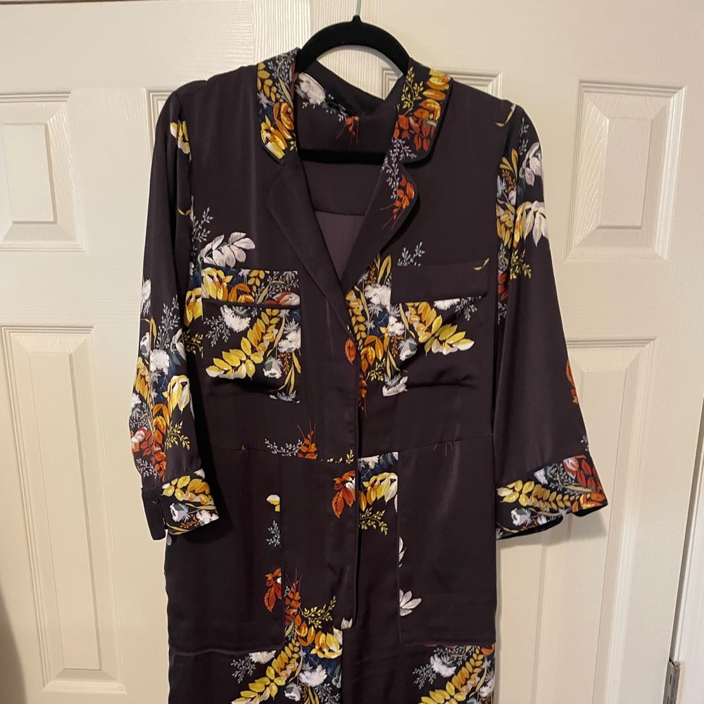 Madewell silk floral jumpsuit